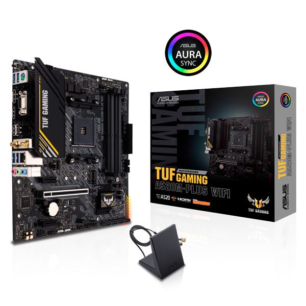ASUS TUF GAMING A520M-PLUS WIFI AM4 AMD Micro ATX Motherboard