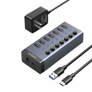 UGREEN USB-C to 7-Port USB-A 3.0 Hub DC 12V - 90307