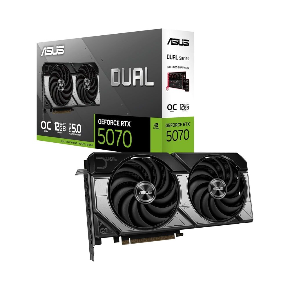 ASUS DUAL GeForce RTX™ 5070 12 GB GDDR7 OC Edition Graphics Card