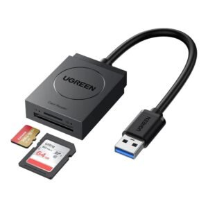 UGREEN 2-In-1 USB 3.0 A Card Reader 15cm without OTG – 20250