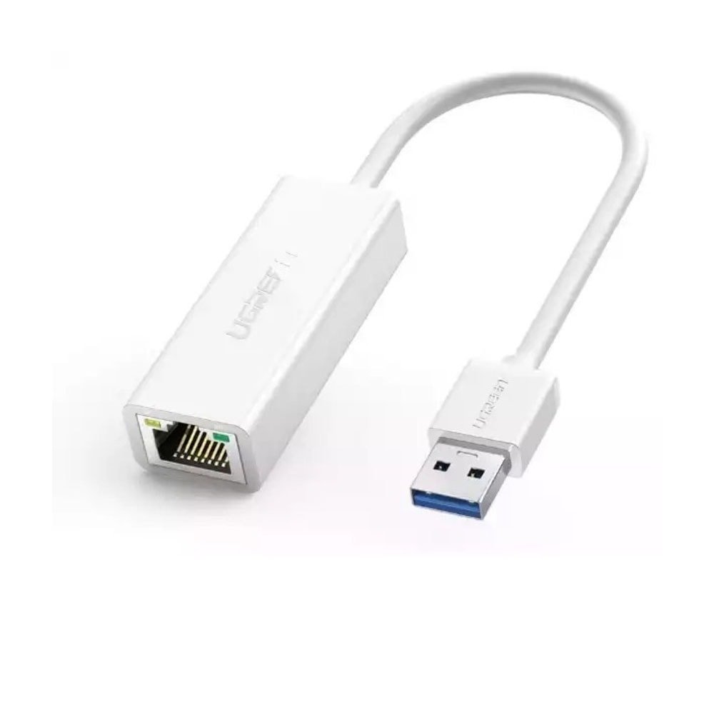 UGREEN USB 3.0 A To Gigabit Ethernet Adapter White ABS 10cm – 20255