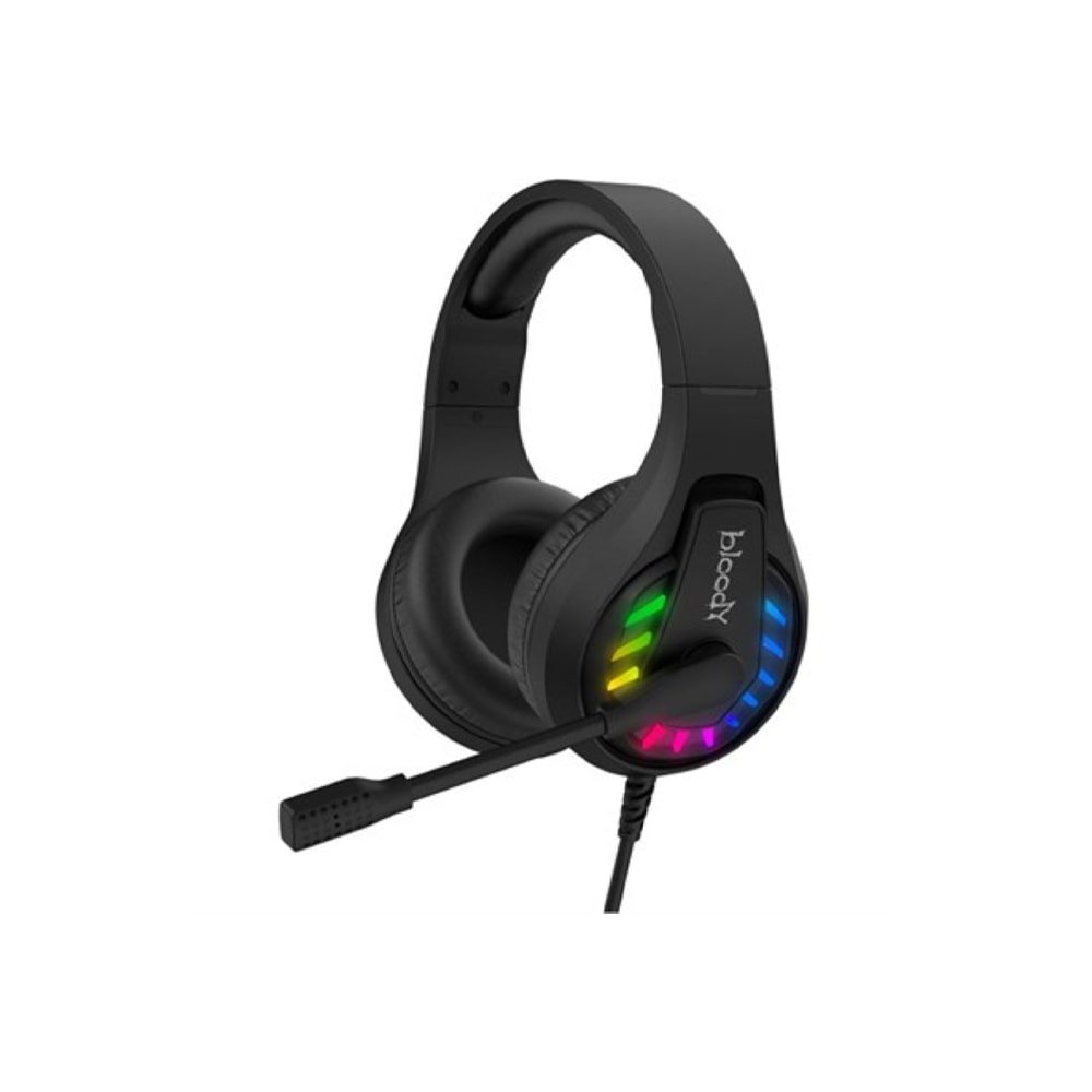 A4TECH Bloody G230P Stereo Surround Sound RGB Gaming Headphone 4-Pin 3.5 mm Black With PC Extention Adapter