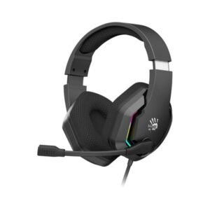 A4TECH Bloody G260P Neon Gaming Headphone Black 3.5 mm for Audio, USB for Light Up With PC Extention Adapter