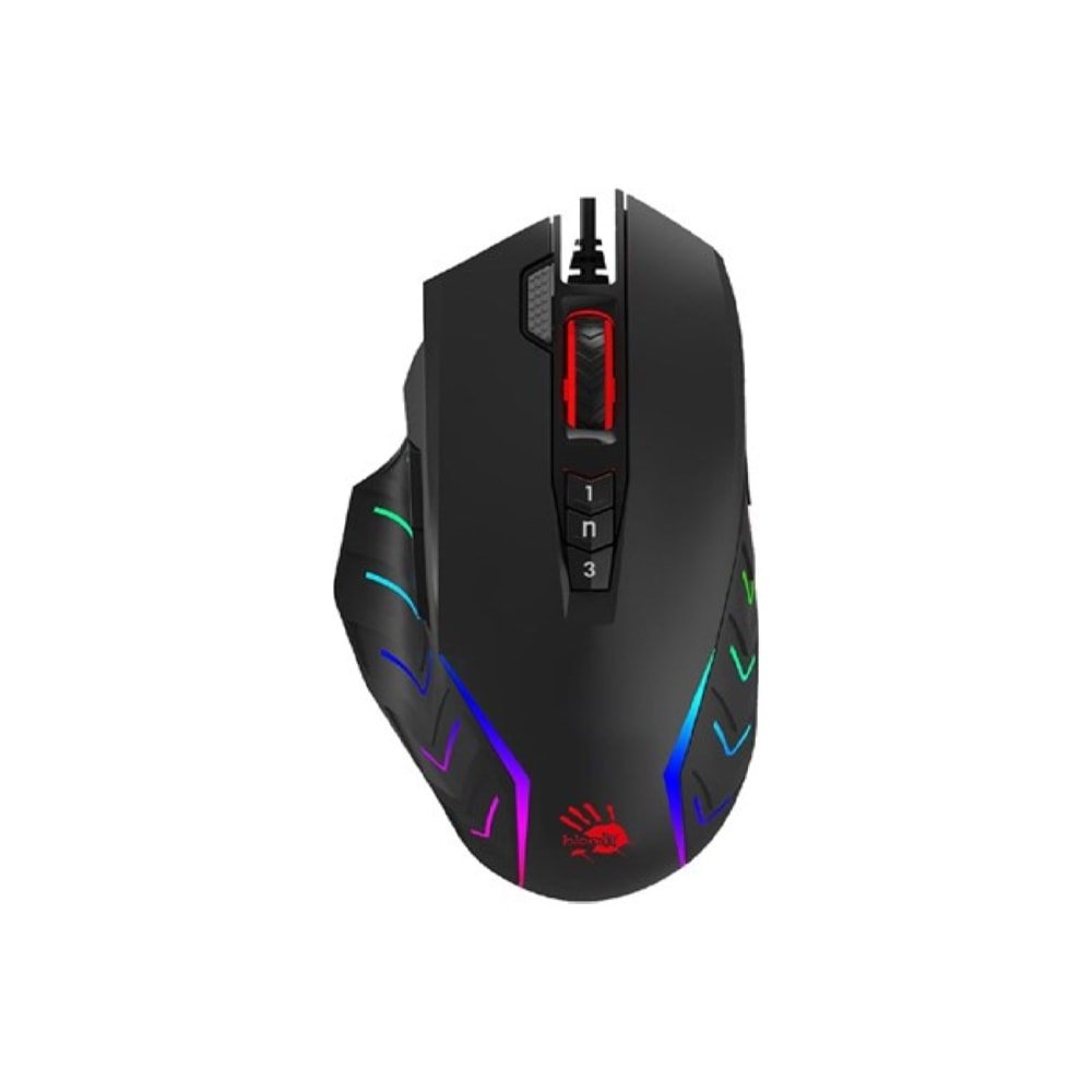 A4TECH Bloody J95s 2-Fire RGB Animation Gaming Mouse USB Stone Black Activated