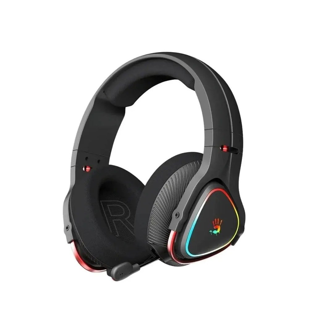 A4TECH Bloody MR720 Bluetooth + 2.4GHz + Wired Multi-Mode Connection RGB Gaming Headphone Black