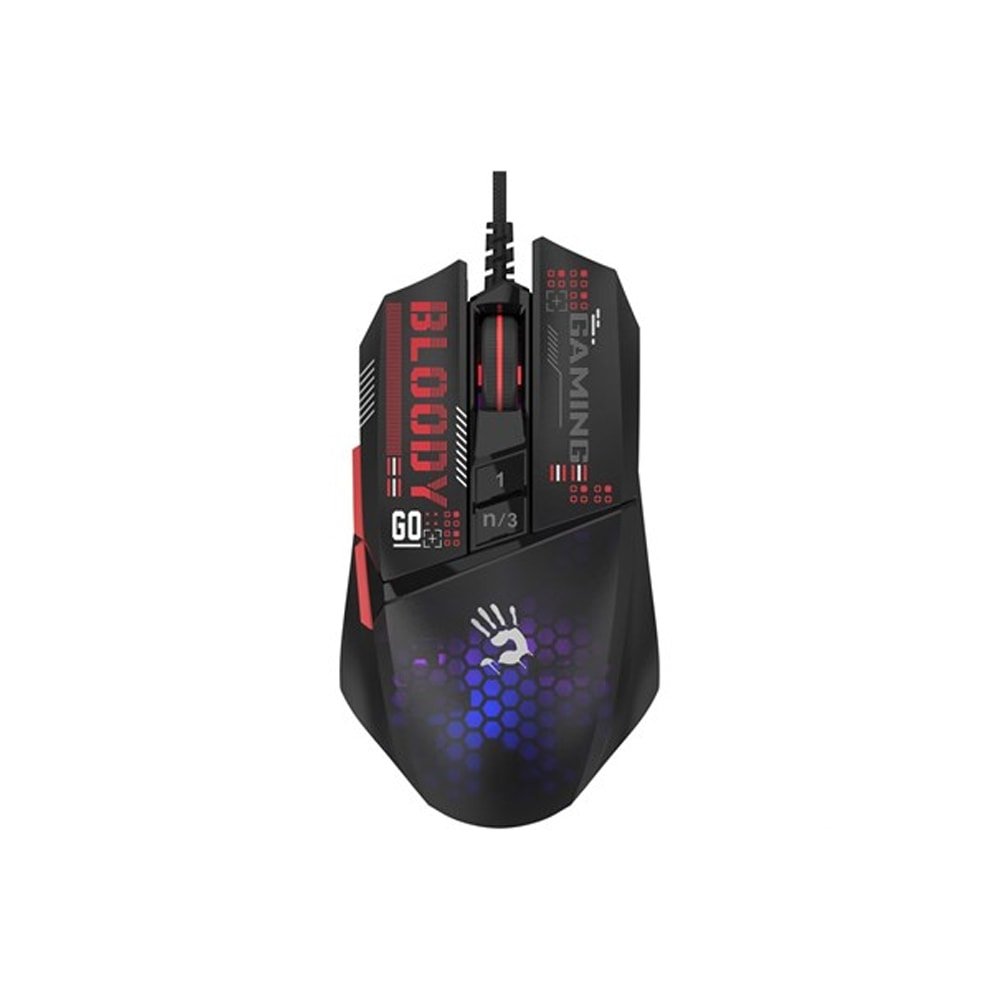 A4TECH Bloody W60 Max Mini RGB Gaming Wired Mouse USB Honeycomb