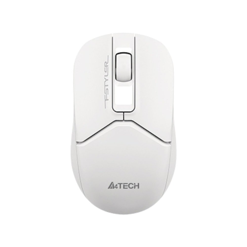 A4TECH FB12S Fstyler Dual-Mode Bluetooth & 2.4G Non-rechargeable Silent Click Mouse USB White