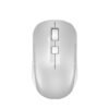 A4TECH FB26CS Air2 Fstyler Dual Mode Bluetooth & 2.4GHz Silent Click Wireless Mouse USB lcy White