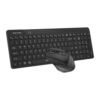 A4TECH FG2400 Air Fstyler 2.4G Wireless Power-Saving QuietKey Combo Set (FGK23+FG45S Air2) Black