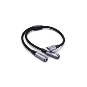 UGREEN 30732 USB TYPE-C TO 3.5MM 2 FEMALE AUDIO CABLE