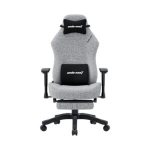 AndaSeat Luna Pro Fabric Gaming Chair with Footrest Ergonomic Folding Recliner Seat Gray